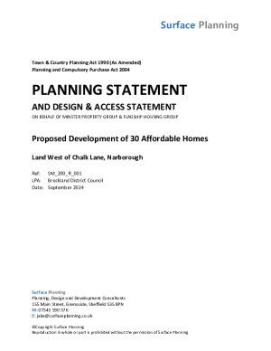 Planning Statement & Design and Access Statement (Surface Planning), dated September 2024